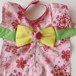 aibo用着物(単品) ピンク耳に桜模様(耳飾り付き)