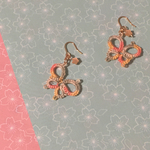 ピアス＊蝶＊オレンジ