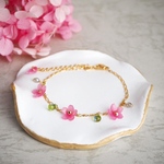 new♡揺れる桜のブレスレット