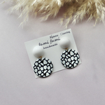 モノトーン×ホワイト　ピアス　イヤリング