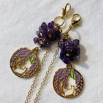 【選べるマスク紐】猫 藤の花 花房 #A Earring マスクストラップ / グラスコード