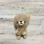 小さいクマ　薄茶3 カゴつき