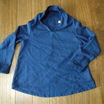 ぬけ衿プルオーバー・春紺カラーネップ入り