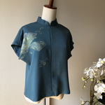 汕頭刺繍のブラウス／着物リメイク・一点物