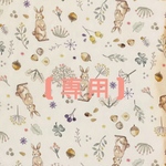 横入れお弁当袋とコップ袋2点セット＊パステル手描き風＊ミルキーラビット＊園児さんぴったりサイズ＊入園入学お受験