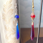 赤と青の情景　シャンデリアピアス