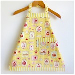 ♡mizukitomo様オーダー品♡お洒落♡3点Set キッズエプロン こどもエプロン 三角巾&袋付き デザートイエロー