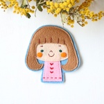 女の子の大きめフェルトワッペン⭐︎おしゃれで可愛い刺繍アップリケ♪