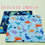 【恐竜２柄】40×50ランチョンマット２枚セット◆恐竜◆ブルー・紺