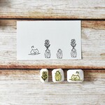 ヒヤシンスを愛でる～おだしの冬はんこ～