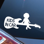 ギター キッズインカーステッカー カーサイン  カーステッカー kids in car キッズ　子供 車 ベビー ベイビー BABY チャイルド  おしゃれ かわいい かっこいい プレゼント 送料無料