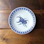 京焼/呉須染め付けの器クワガタ　S