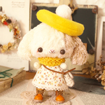 ☆あみぐるみ☆　きいろいベレー帽を被ったうさぎさん