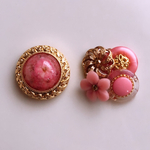 [桜]ボタンアクセサリー(ピアス・イヤリング)