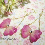 ◇k14gf◇　花びら蝶々ピアス　pink