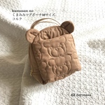受注制作　kumasan　no　くまみみ マグポーチ　コルク