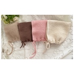 【5size・4color】ニューボーンフォト*とんがりボンネット　コットン100% 新生児