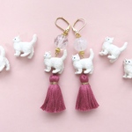gomesu ANIMAL pink ピアス/イヤリング