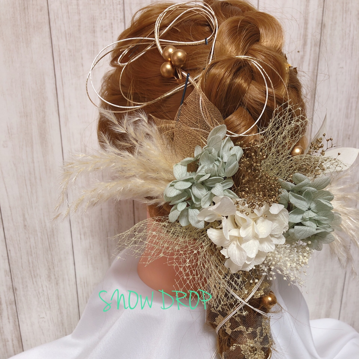 Happy place♥️卒業式髪飾り♡成人式♡♡和装♡ウェディング♡ブライダル♡結婚式 6,500円