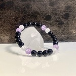 仏事用に❣️ピッタリのブレスレット！アメジスト＆クォーツ＆モリオン！