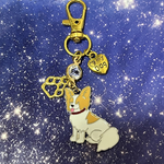 人気❤︎【送料無料】♡ うちの子 わんこチャーム　〈パピヨン〉Bタイプ♡ ペット パピヨン 全身 チャーム  キーホルダー