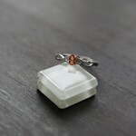  オレンジサファイア　オーバルリーフリング　SILVER925
