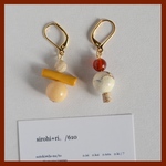 天然石のピアス　89tori+90tori