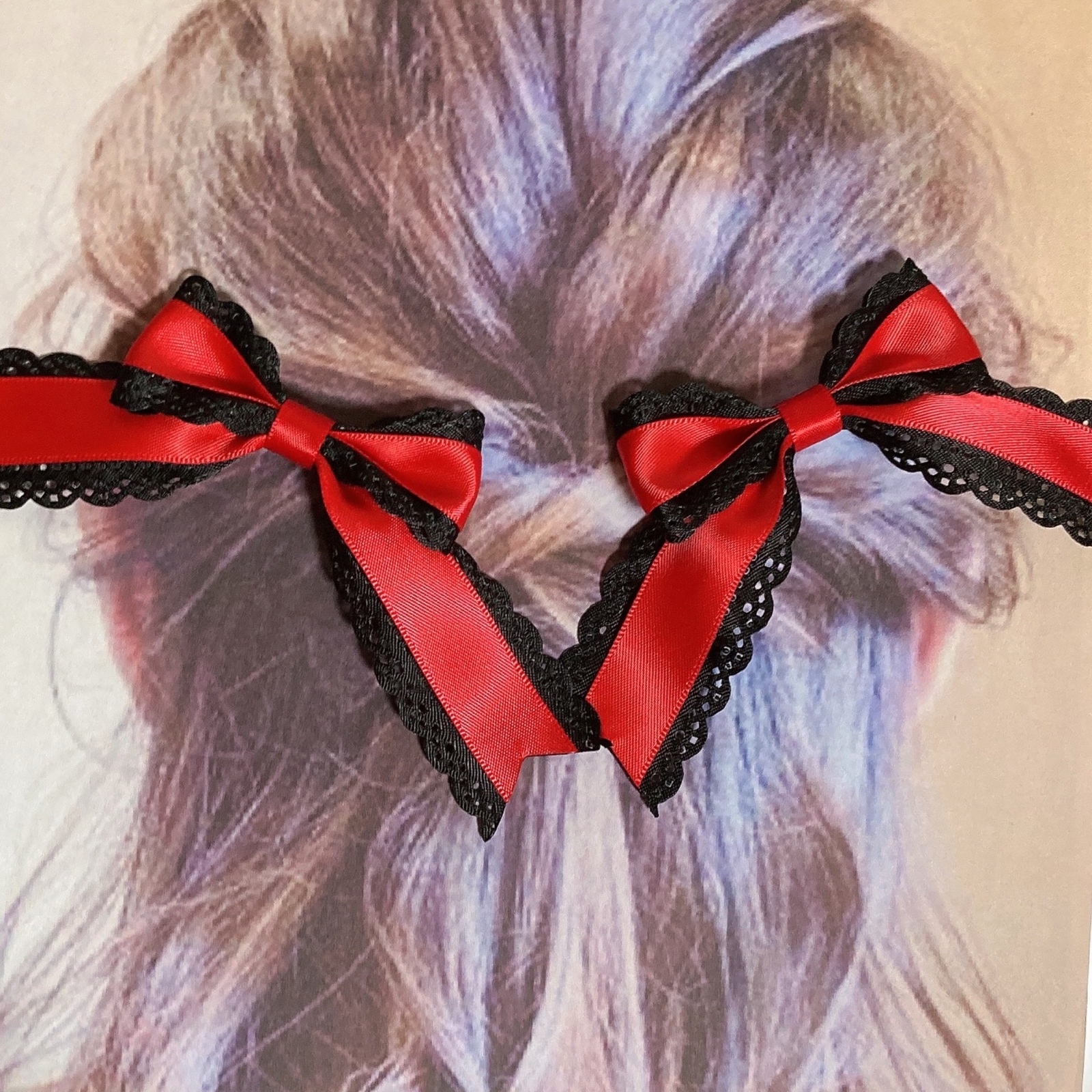 パール付きで華やか♡ふんわりオーガンジーリボンのヘアクリップ パール付きで華やか♡ふんわりオーガンジーリボンのヘアクリップ