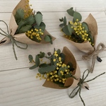 きいろいミモザとみどりのユーカリ　スワッグ2コセット
