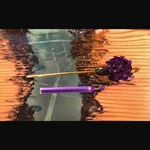 八重アジサイの花鞠かんざし（深紫）