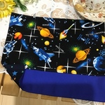 【再9】ちっちゃい20×25❤️お名前タグサービス⭐️両面可愛いランチョンマット(宇宙惑星)幼稚園⭐️保育園