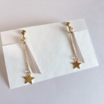 星とリボンの揺れるイヤリング/ピアス