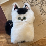 保護猫チャリティぬいぐるみ【リーゼントさん】リバーシブルマスク付