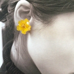 AliceGarden 黄色い薔薇のイヤリング  k16GP