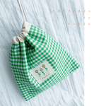 💚手のひらサイズ 巾着 グリーン