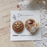 ［SALE♡］春アクセサリー🌷ブラウンフラワー