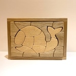 パズル『クジラ』　木のおもちゃ　知育玩具