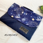 [専用出品] かっこいい宇宙柄！防災頭巾入れ/背もたれタイプ/防災頭巾袋/小学校入学防災ずきん/持ち手付き防災頭巾カバー男の子おしゃれネイビー