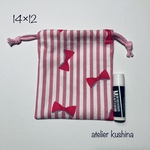 送料込♢小さめ巾着🎀リボン🎀小物入れ☆お念珠入れ☆女の子