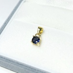 【天然石ペンダントトップ】アイオライト 4mm　18KGP製　ネックレス　ハンドメイド素材