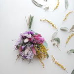 ミモザとスターチスのスワッグ 𖦞