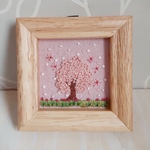さくらの樹①2022🌸刺繍フレーム　お花の刺繍 インテリア雑貨 壁飾りハンドメイド