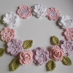 かぎ針編みの花モチーフ　