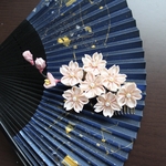 【再販x5】桜満開コーム｜コサージュ｜正絹つまみ細工｜K36