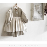 ⌣ 花束ブーケのぽわん袖ワンピース　※I LOVE ワン　様order専用