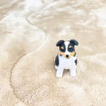 ミニチュア　犬　シェルティ　トライカラー　置物　オブジェ　フィギュア
