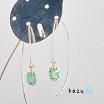 ✨ワイヤーピアス✨グリーン系