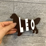 【送料無料】ゴールデンレトリバーver　犬名　ペット・愛犬お名前　部屋プレート名札　オリジナル　表札 室名札