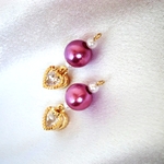 キラキラビジューのピアス/イヤリング☆ハート