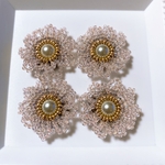 P141 ハンドメイド　ビーズ刺繍　カボション